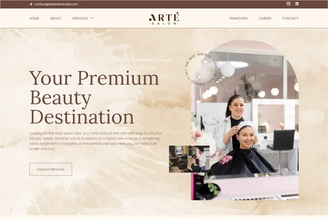Arte Salon | Luxury Salon Website & Performance Marketing